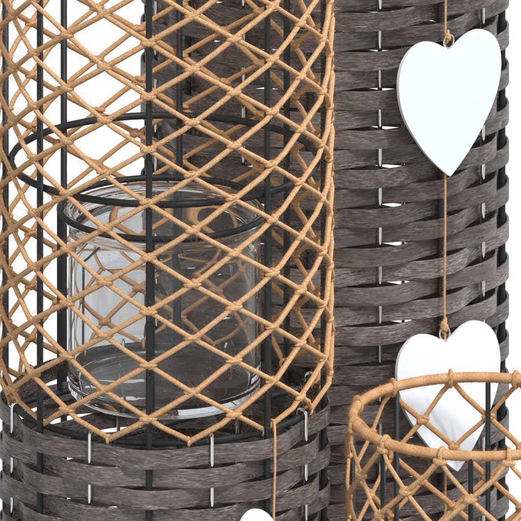 Candle Holders 3 pcs. Grey Willow