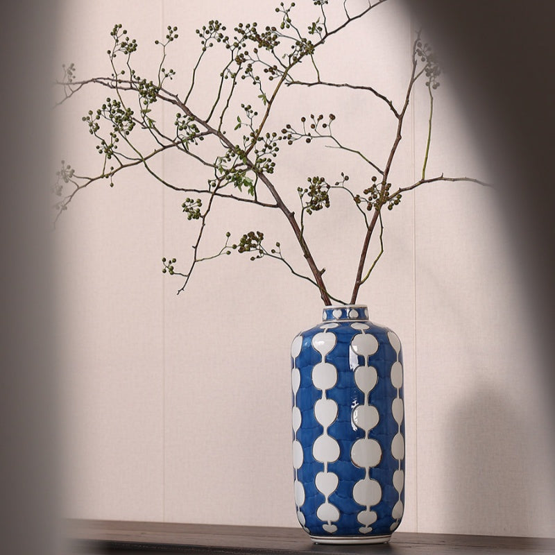 Blue-and-white Porcelain Vase For Home Decor Living Room Centerpiece